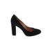 J.Crew Heels: Pumps Chunky Heel Classic Black Print Shoes - Women's Size 7 - Round Toe