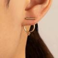 Anthropologie Jewelry | 14k Gold Filled Gold Hoop Earrings | Color: Gold | Size: Os