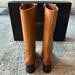 J. Crew Shoes | J. Crew Stacked-Heel Leather Riding Boots Size 6 | Color: Brown/Tan | Size: 6