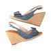 Kate Spade Shoes | Kate Spade New York Boardwalk Navy Denim Canvas Espadrille Wedges | Color: Blue/Tan | Size: 10