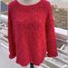 Anthropologie Sweaters | Anthropology Bright Pink Cozy Sweater | Color: Pink/Red | Size: M