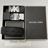 Michael Kors Accessories | Michael Kors Mens Belt Set 4 In 1 Reversible Mk Signature Gift Box Black | Color: Black | Size: Os