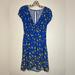 Free People Dresses | Free People Blue Yellow Floral Dress Size 2 | Color: Blue/Yellow | Size: 2