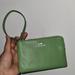 Coach Bags | Coach Signature Corner Zip Wristlet Green | Color: Green | Size: Os