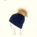 Columbia Accessories | Columbia Women's Winter Blur Pom Pom Beanie Winter Hat Nocturnal Blue Os | Color: Blue/Tan | Size: Os