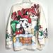 Disney Tops | Disney Mickey Mouse Christmas Season Crewneck Pullover Shirt #74 | Color: Cream/Red | Size: M