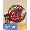Purina ONE Mini <10 kg Futter für kleine Hunde, Welpen, Junior, Baby mit Huhn und Reis, 800 g Beutel