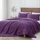 BEDELITE Fleece Twin Comforter Set -Super Soft & Warm Fluffy Purple Bedding, Luxury Fuzzy Heavy Bed Set for Winter with 1 Pillow case
