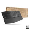 Logitech ERGO K860 for Business geteilte kabellose Tastatur, US QWERTY-Layout - Graphit