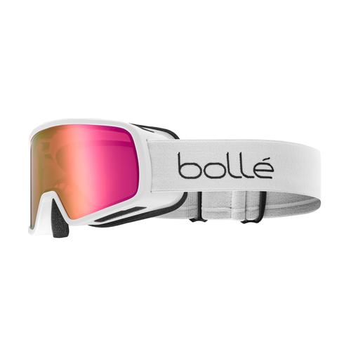 Bollé NEVADA JR Unisex-Skibrille Vollrand Monoscheibe Kunststoff-Gestell, weiß