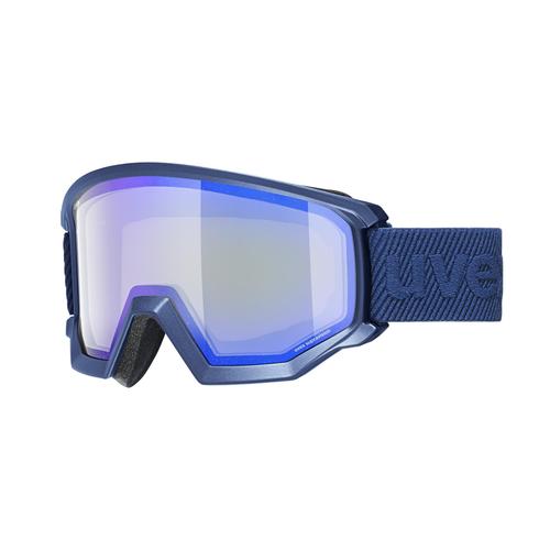 Uvex Athletic FM Unisex-Skibrille Vollrand Monoscheibe Kunststoff-Gestell, blau