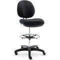 ALEIN4616 Interval Series 23.93 In. To 34.53 In. Seat Height Faux Leather Swivel Task Stool - Black