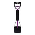 Large Poop Scooper for Outdoor Dog Walking Non-Breakable Poop Picker with Long Handle Foldable Poop Pick Up Tool Easy Grass and Gravel Pick Up 45cm Purple