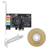 PCIe Sound Card 5.1 PCI Express Surround Card 3D Stereo Audio with High Sound Performance PC Sound Card CMI8738 Chip