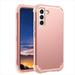 for Galaxy S24 Plus Case Heavy Slim Dual Layer 3 in 1 Heavy Duty Protection Hybrid Hard PC Soft Silicone Rugged Bumper Anti Slip Full-Body Protective Cases For Samsung Galaxy S24 Plus Rosegold
