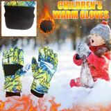 DAETIROS Winter Gloves Kids Thermal Skiing A Gloves Size Free