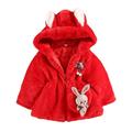 ASFGIMUJ Toddler Winter Jacket Coats Winter Jacket Up Kids Sleeve Children Clothes+Bag Zip Cartoon Keep Hoodie Long Warm Coat&Jacket Toddler Winter Coat Red 4 Years-5 Years