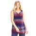 Plus Size Women's Monterey Mesh Tank by Catherines in Red White Blue Dot (Size 6X)