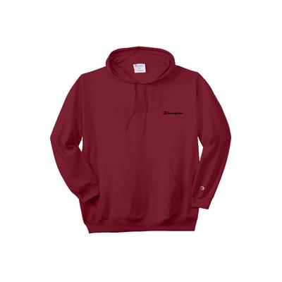 Men's Big & Tall Champion Embroidered Logo Fleece Hoodie by Champion in Burgundy (Size XL)