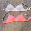 Victoria's Secret Intimates & Sleepwear | 2 Victoria’s Secret Wireless Lightly Lined Bras | Color: Pink/Purple | Size: 34d