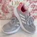 Adidas Shoes | Girls Adidas Sneakers, Size Big Kid 3, Like New | Color: Gray/Pink | Size: 3bb