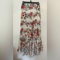 American Eagle Outfitters Skirts | American Eagle Floral Maxi Skirt - Cream With Red Floral (Xs) | Color: Cream | Size: Xs