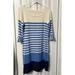 Lilly Pulitzer Dresses | Lilly Pulitzer Sophie Ruffle Shift Dress Striped Blue Sleeves S | Color: Blue | Size: S