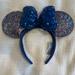 Disney Accessories | Disney Parks Mickey Minnie Mouse 2020 Ears Sparkly Headband Blue Sequined Bow | Color: Blue | Size: Os