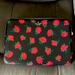 Kate Spade Accessories | Kate Spade Madison Rose Toss Printed Laptop Sleeve | Color: Black/Red | Size: 15.35" W X 10.83" H X 1.37" D