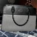 Kate Spade Bags | Kate Spade Madison Medium Satchel Shoulder Bag Tote Black White Gingham Leather | Color: Black | Size: Os