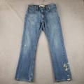 Levi's Jeans | Levis 527 Jeans Mens 32x32 Blue Denim Low Rise Bootcut Thrashed Grunge Rocker | Color: Blue | Size: 32