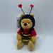 Disney Toys | Disney Winnie The Pooh Valentines Nwt Vtg 90s Bean Bag Plush Disney Exclusive | Color: Black/Yellow | Size: Osbb