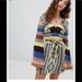 Free People Dresses | Free People Cream Multi Combo Sweater Dress | Color: Black/Gold | Size: S