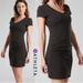 Athleta Dresses | Athleta Central Ruched Dress In Black Size Xs | Color: Black | Size: Xs