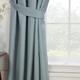 Sundour Eclipse Blackout Pencil Pleat Curtains Duck Egg Blue 46x72 Fully Lined Curtain Taped Top