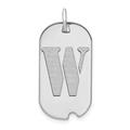 14ct WhiteGold Polished Letter W Initial Animal Pet Dog Tag Pendant Necklace Measures 24.6x13.19mm Wide Jewelry Gifts for Women