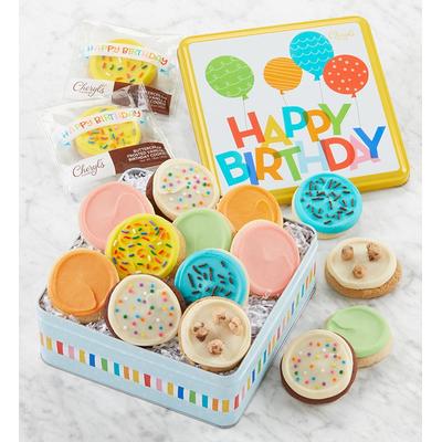 Musical Birthday Gift Tin - Frosted Assortment by Cheryl's Cookies