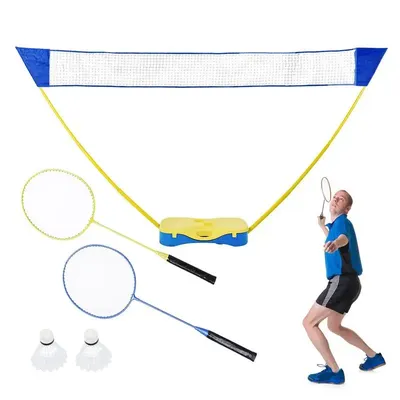 Ensembles de raquettes de badminton portables filet extérieur jardin de plage cour de gym