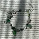 Bracelet en coton perlé fait à la main sur le thème vert bijoux Y2K