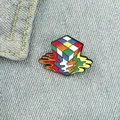 Broche en émail Melty Cube jouet coloré personnalisé insigne de revers de vêtements de sac bijoux