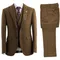Abito da uomo 3 pezzi Tweed a spina di pesce doppio petto smoking da sposa taglia abbigliamento uomo