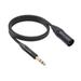 Almencla 6.35 to XLR Cable 1/4 inch 3 Pin XLR Camcorders DSLR Cameras Zinc Alloy Connector 1/4 TRS Adapter 6.35 Audio Line Audio Line 1.8M