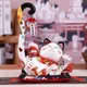 8 6 zoll Keramik Maneki Neko Glückliche Katze Geld Box Münze Bank Japanischen Lange Schwanz Glück