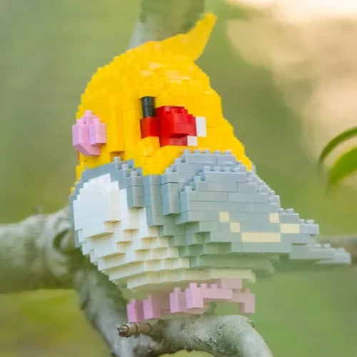 Spielzeug für Kinder Tier Welt Grau Papagei Fliegen Vogel Nymphensittich Pet Puppe 3D Modell DIY