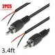 2pcs rca Stecker Buchse zu blankem Kabel Kabel Reparatur kabel für CD DVD-Player Tuner Verstärker