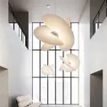 Luceplan levante pendel leuchte nordische seide kronleuchter illa wohnung duplex treppe wohnzimmer