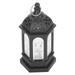 Eid Mubarak Decoration Ramadan Lantern Decorative Lantern Light LED Solar Lantern Vintage Lantern Home Decor Hanging Lanterns ( Black )