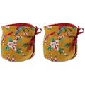 2pcs Delicate Floral Teapot Insulation Cover Keep Warm Tea Pot Anti-dirt Cover for Home