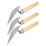 Stainless Steel Masonry Hand Tool: 3pcs Pointing Trowel with Wooden Handle Drywall Trowels Finishing Trowel for Wall Board Plasterboard