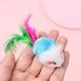 RONSHIN 2 Inch Colorful Feather Tail Mouse Toys Mini Plush Pet Toy Cute Shape Bright Colors Chew Toys Suitable For Small Medium Cats Dogs